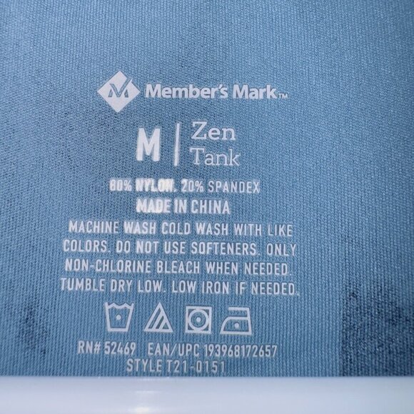 Member's Mark Women's Blue Sleeveless Athletic Zen Tank Top size medium - Picture 4 of 5